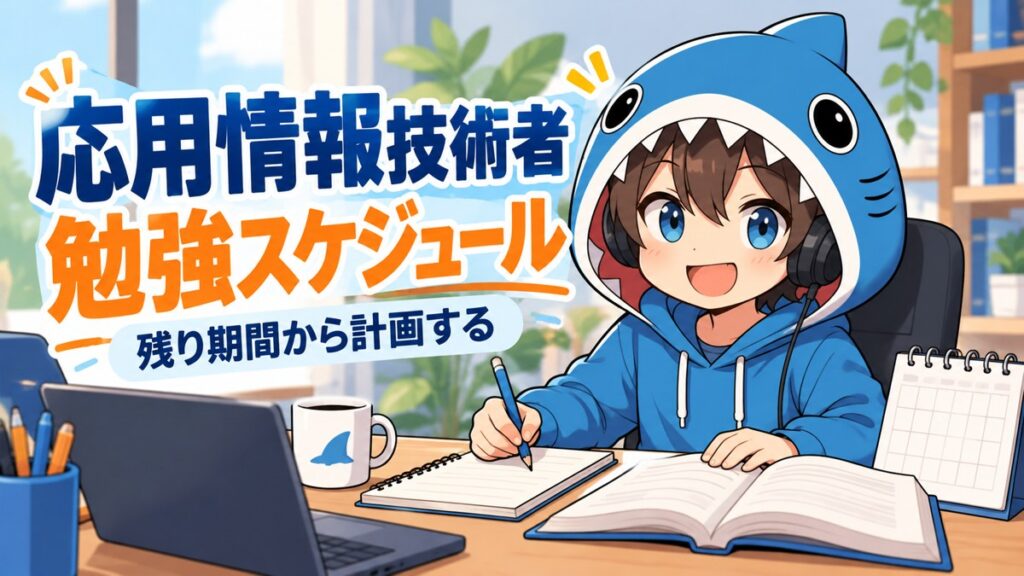 応用情報技術者の勉強スケジュールを残り期間から計画するさめじん