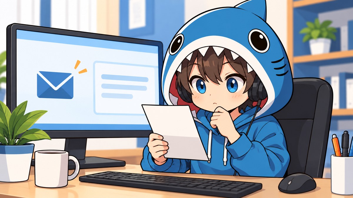 結果に関する通知を落ち着いて確認するさめじん