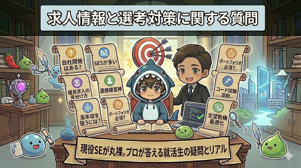 求人情報と選考対策に関する質問