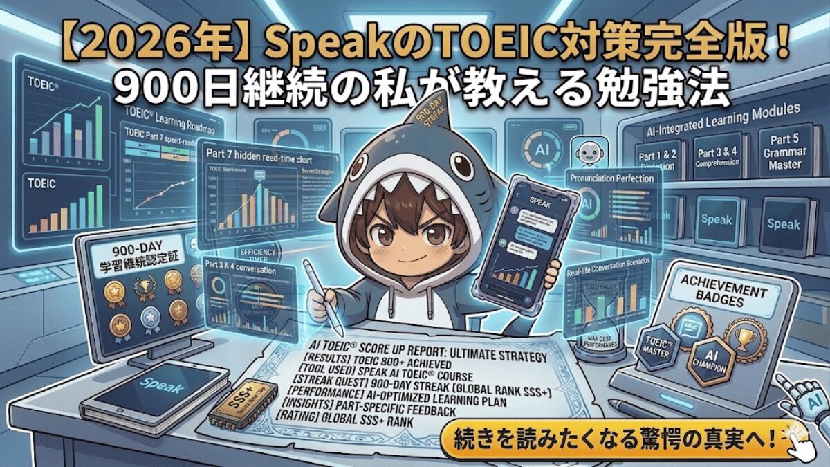 2026年】SpeakのTOEIC対策完全版！900日継続の私が教える勉強法 | IT-SHARK