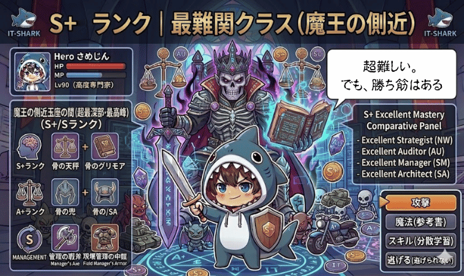 S+ランク_情報処理技術者試験_イメージ画像_IT-SHARK-BLOG