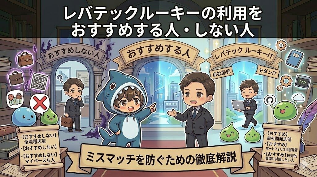 レバテックルーキーの利用をおすすめする人・しない人