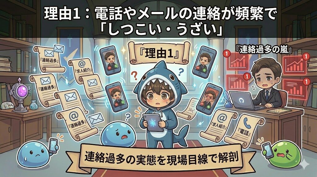 理由1：電話やメールの連絡が頻繁で「しつこい・うざい」