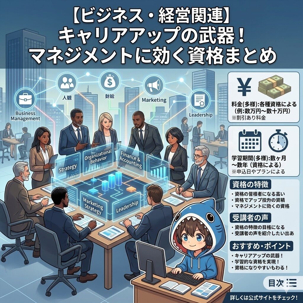 【ビジネス・経営関連】キャリアアップの武器！マネジメントに効く資格まとめ