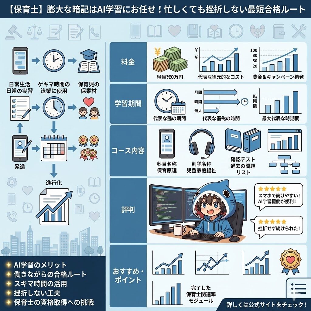 【保育士】膨大な暗記はAI学習にお任せ！忙しくても挫折しない最短合格ルート