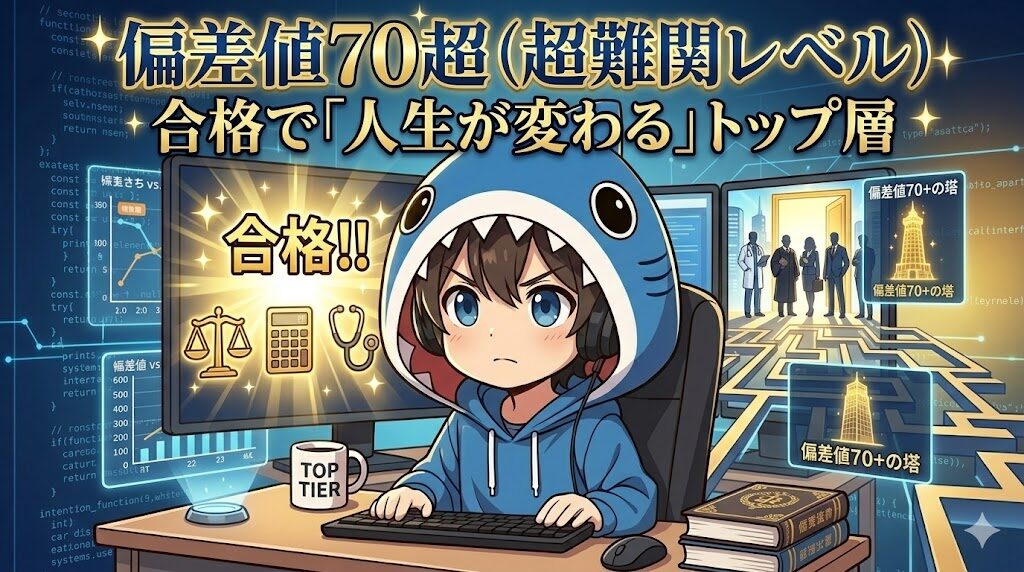 偏差値70超（超難関レベル）：合格で「人生が変わる」トップ層