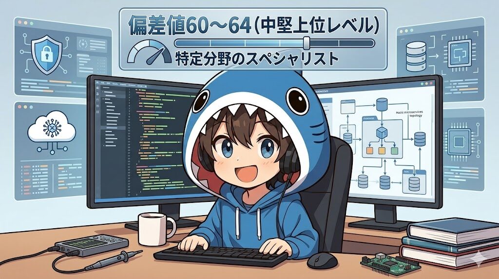 偏差値60〜64（中堅上位レベル）：特定分野のスペシャリスト