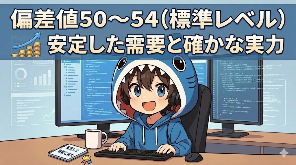 偏差値50〜54（標準レベル）：安定した需要と確かな実力