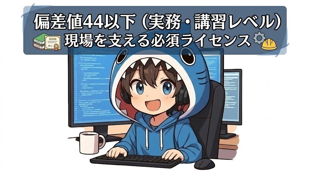 偏差値44以下（実務・講習レベル）：現場を支える必須ライセンス