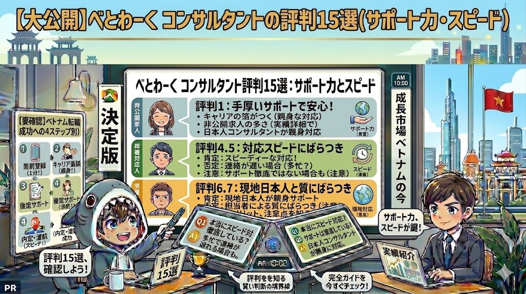 コンサルタントのサポート力・対応スピードに関する評判（15選）