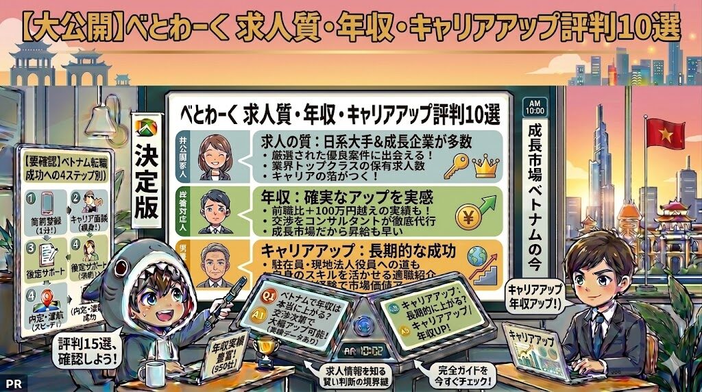 求人の質・年収・キャリアアップに関する評判（10選）