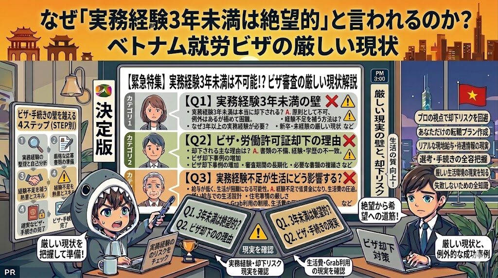 なぜ「実務経験3年未満は絶望的」と言われるのか？ベトナム就労ビザの厳しい現状