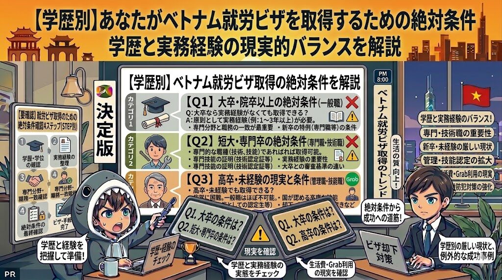 【学歴別】あなたがベトナム就労ビザを取得するための絶対条件