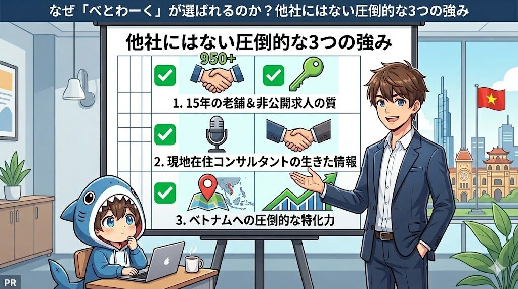 なぜ「べとわーく」が選ばれるのか？他社にはない圧倒的な3つの強み