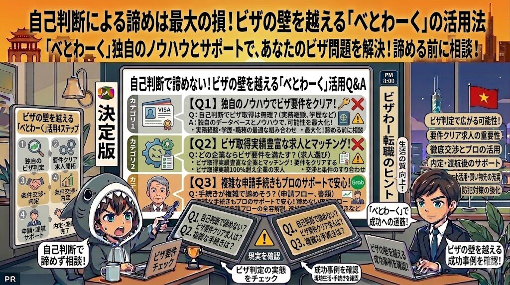 自己判断による諦めは最大の損！ビザの壁を越える「べとわーく」の活用法