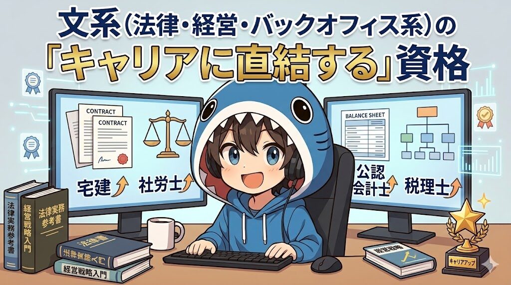 文系（法律・経営・バックオフィス系）の「キャリアに直結する」資格