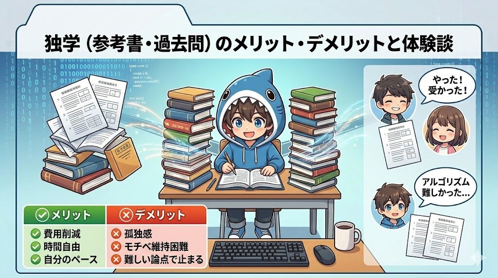 独学（参考書・過去問）のメリット・デメリットと体験談