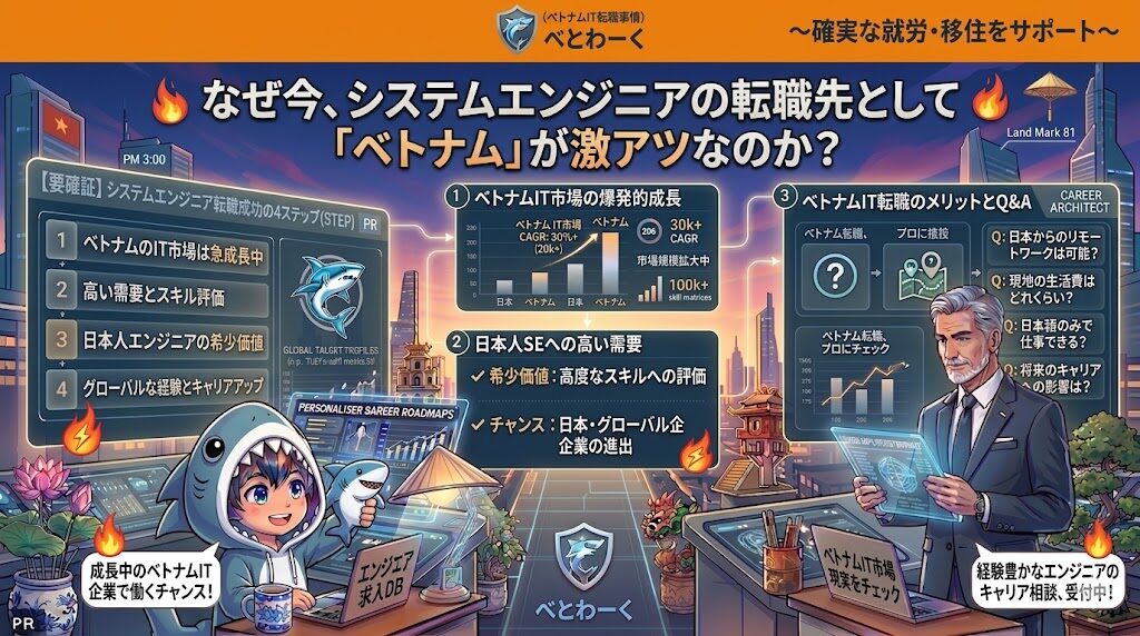 なぜ今、システムエンジニアの転職先として「ベトナム」が激アツなのか？