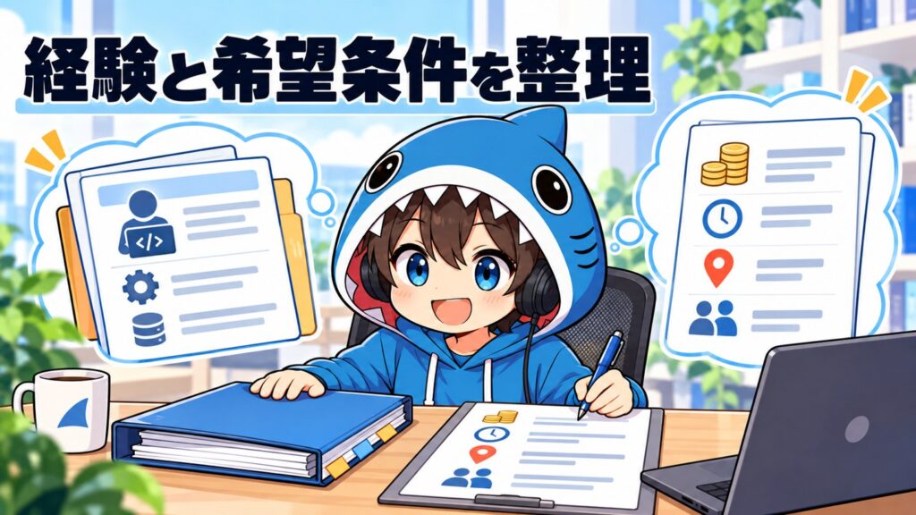 担当経験と勤務条件をノートに整理するさめじん
