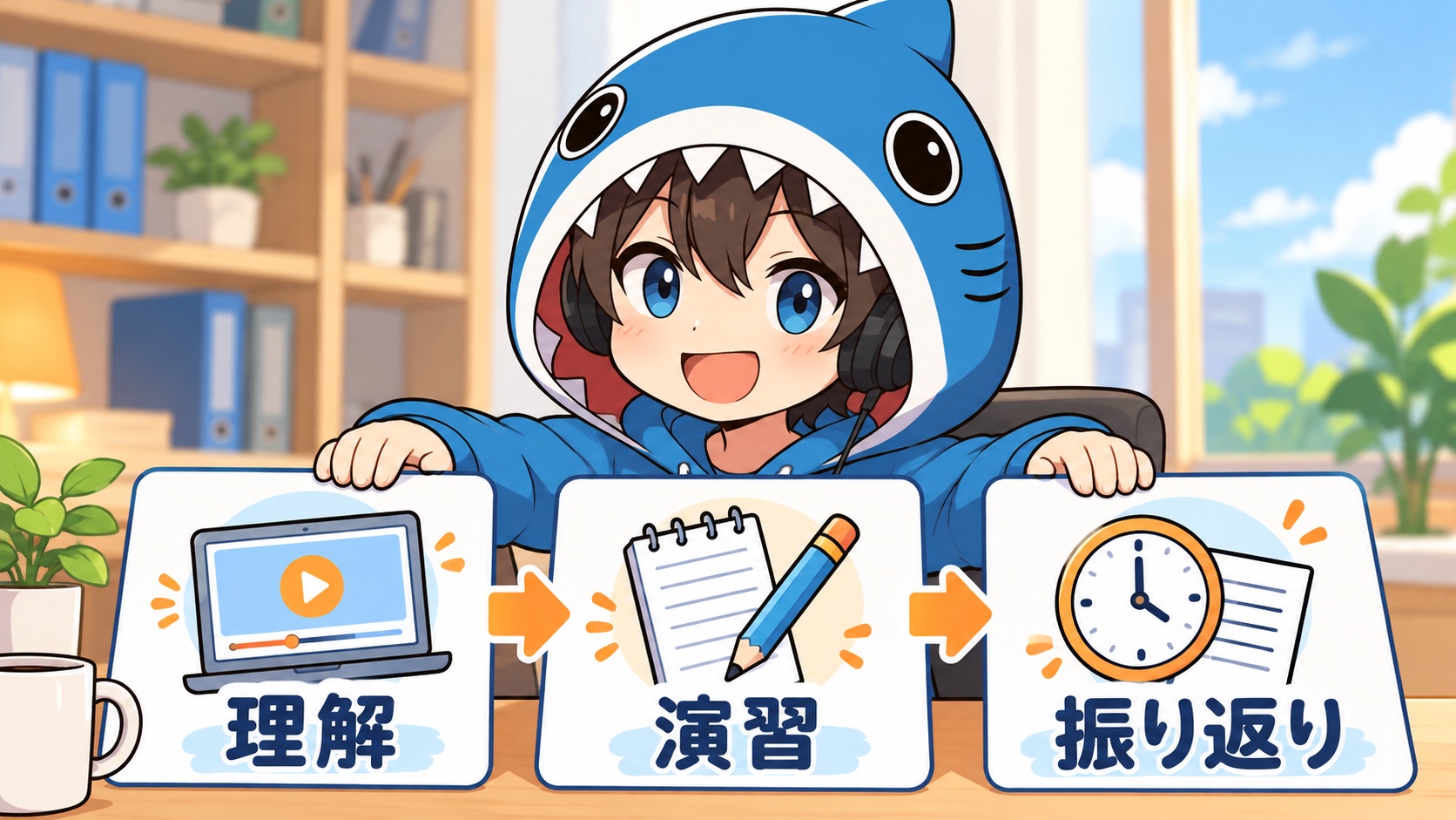 説明・演習・振り返りを分けて次の級を検討するさめじん