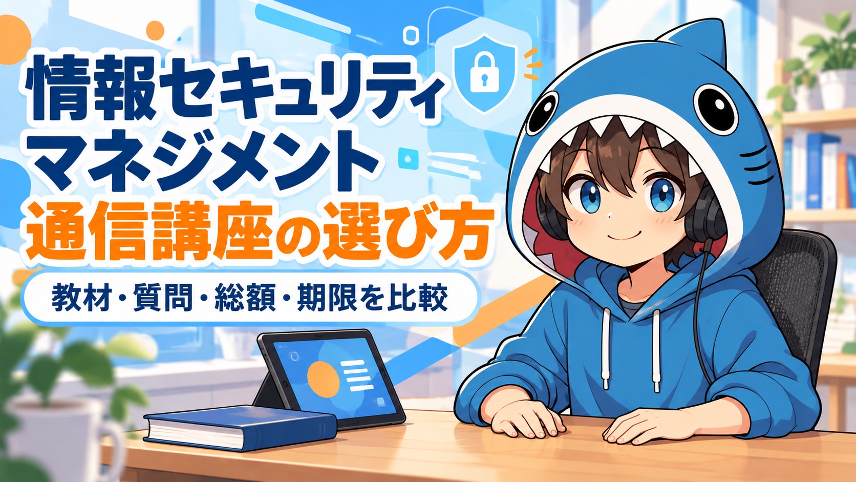 情報セキュリティマネジメント通信講座の教材・質問・総額・期限を比較するさめじん