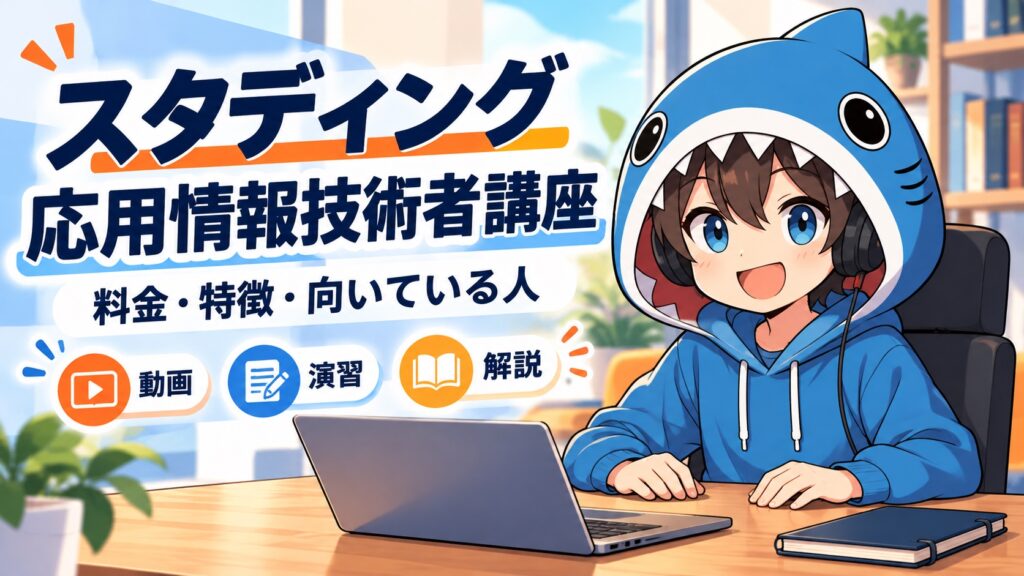 スタディング応用情報技術者講座の料金・特徴・向いている人を案内するさめじん