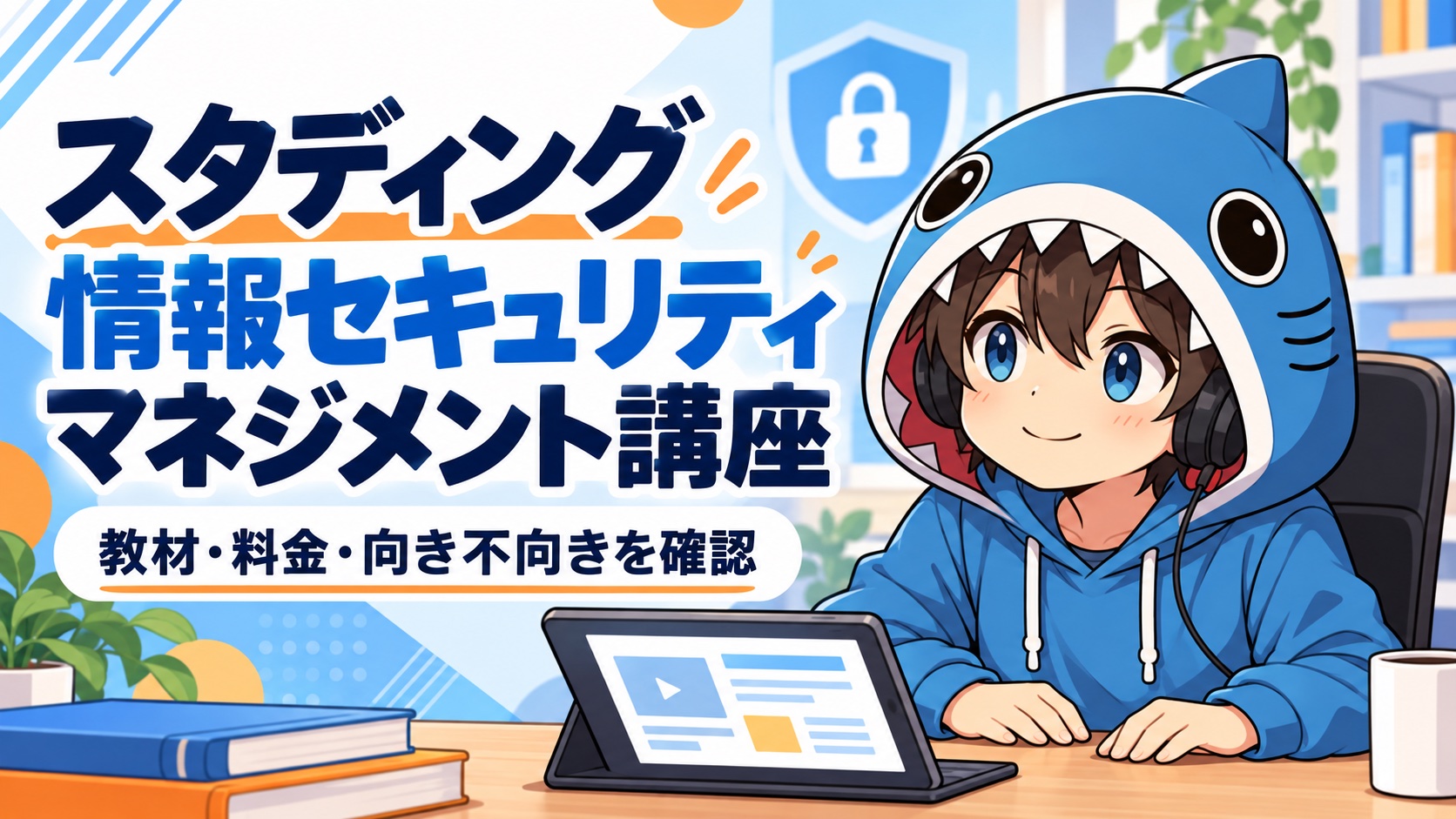 スタディング情報セキュリティマネジメント講座の教材・料金・向き不向きを案内するさめじん